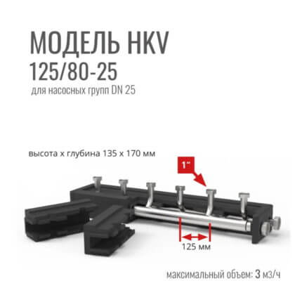 Распределительный коллектор HKV 125/80-25мм